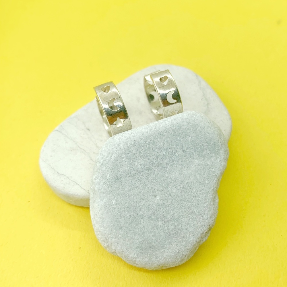 Sterling Silver Hoops Earrings